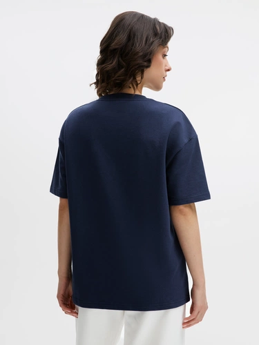 Футболка унисекс Durington, темно-синяя Футболка унисекс Durington, темно-синяя