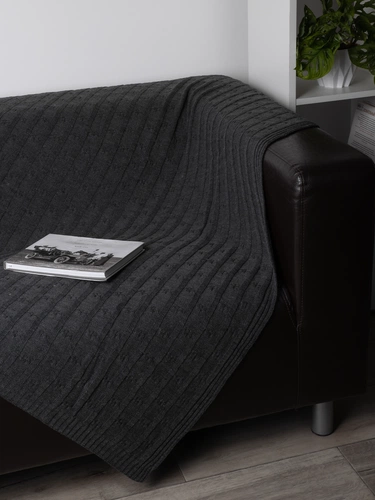 Плед Trenza, темно-серый Плед Trenza, темно-серый