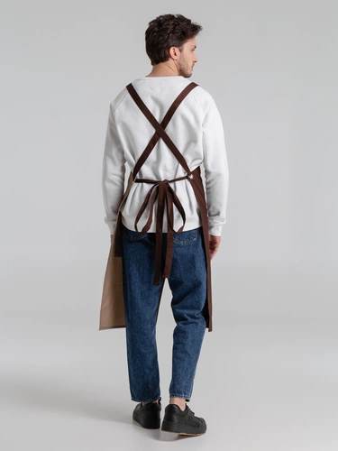 Фартук Picante, коричневый с бежевым Фартук Picante, коричневый с бежевым