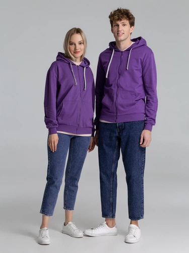 Толстовка на молнии с капюшоном Unit Siverga, фиолетовая Толстовка на молнии с капюшоном Unit Siverga, фиолетовая