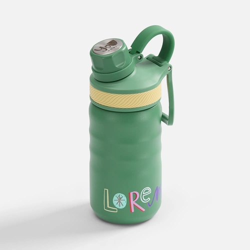 Термобутылка Fujisan 2.0 без логотипа, зеленая с УФ-печатью и лазерной гравировкой Термобутылка Fujisan 2.0 без логотипа, зеленая с УФ-печатью и лазерной гравировкой