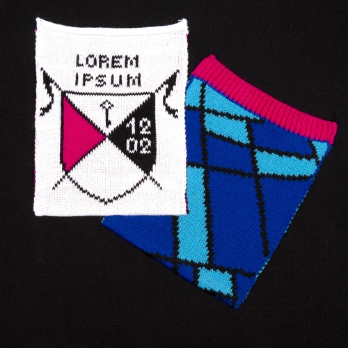 Толстовка с вязаными элементами, черная, размер XL Толстовка с вязаными элементами, черная, размер XL