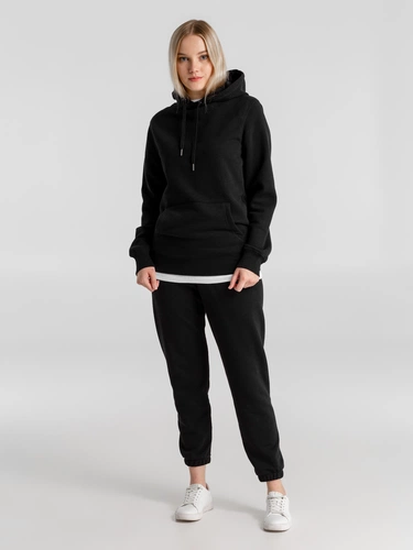 Толстовка с капюшоном унисекс King, черная Толстовка с капюшоном унисекс King, черная