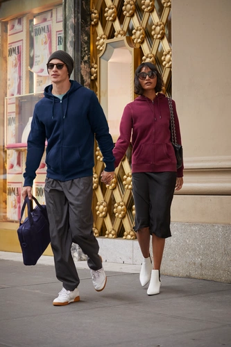 Толстовка на молнии с капюшоном женская Queen, красная Толстовка на молнии с капюшоном женская Queen, красная