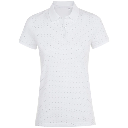 Рубашка поло женская Brandy Women, белая с темно-синим Рубашка поло женская Brandy Women, белая с темно-синим