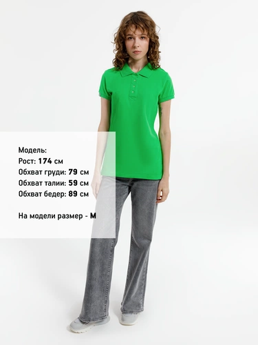 Рубашка поло женская Virma Premium Lady, зеленое яблоко Рубашка поло женская Virma Premium Lady, зеленое яблоко