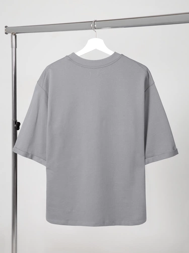 Футболка оверсайз унисекс Kosmos 2.0, светло-серая Футболка оверсайз унисекс Kosmos 2.0, светло-серая