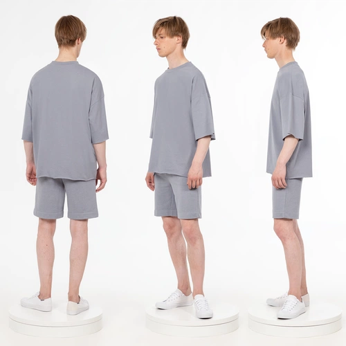 Футболка унисекс оверсайз T1, серая Футболка унисекс оверсайз T1, серая