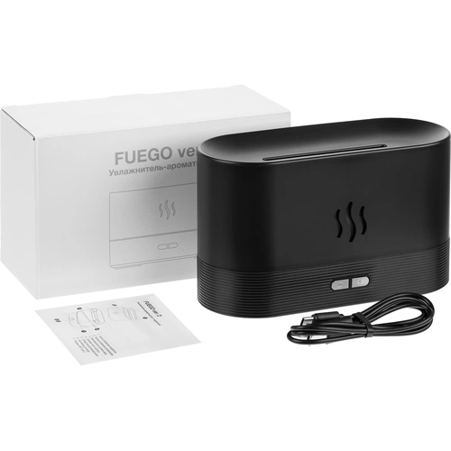 Увлажнитель-ароматизатор с имитацией пламени Fuego ver.2, черный Увлажнитель-ароматизатор с имитацией пламени Fuego ver.2, черный
