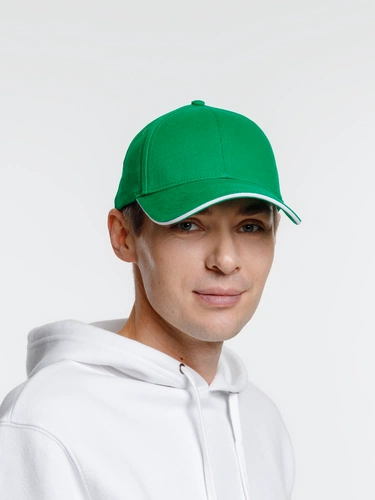 Бейсболка Spiker, зеленая с белым Бейсболка Spiker, зеленая с белым