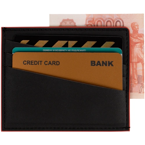 Картхолдер Multimo, черный с красным Картхолдер Multimo, черный с красным