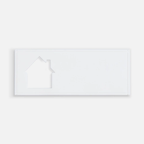Лейбл из ПВХ с вырубкой «Дом», белый Лейбл из ПВХ с вырубкой «Дом», белый