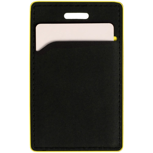 Чехол для пропуска Multimo, черный с желтым Чехол для пропуска Multimo, черный с желтым