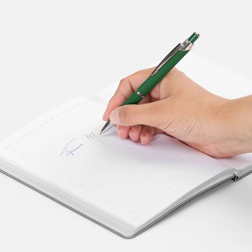 Ручка шариковая Chromos Soft Touch, зеленая Ручка шариковая Chromos Soft Touch, зеленая