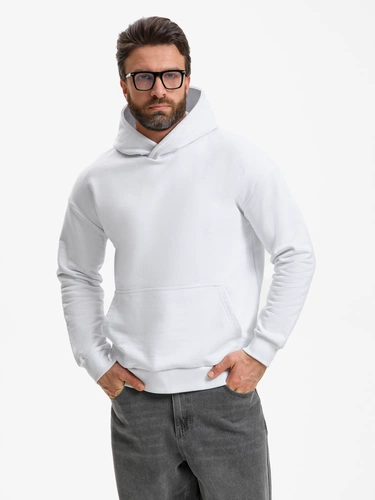 Худи унисекс оверсайз Daylero, белое Худи унисекс оверсайз Daylero, белое