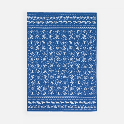 Плед Holidale, синий с молочным Плед Holidale, синий с молочным