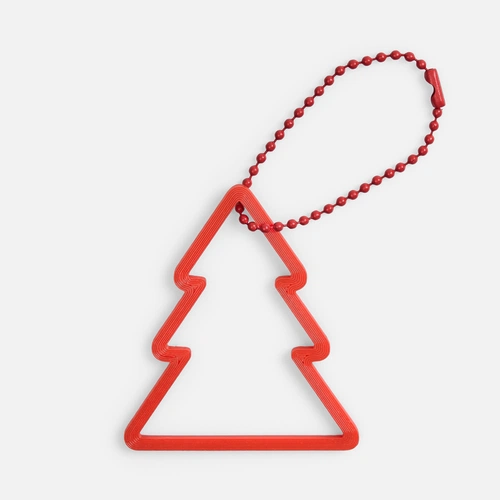 Подвеска «Елочка», 3D-печать, красная Подвеска «Елочка», 3D-печать, красная