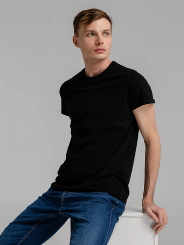 Футболка мужская Regent Fit 150, черная Футболка мужская Regent Fit 150, черная