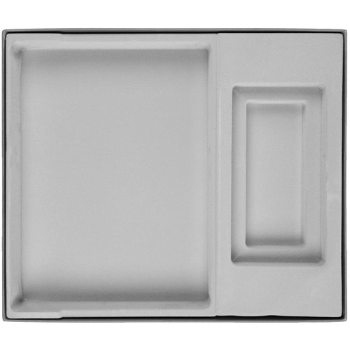 Коробка Overlap с ложементом под ежедневник и аккумулятор, ver.2, серая Коробка Overlap с ложементом под ежедневник и аккумулятор, ver.2, серая