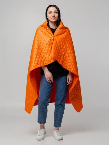 Плед-пончо для пикника SnapCoat, оранжевый Плед-пончо для пикника SnapCoat, оранжевый