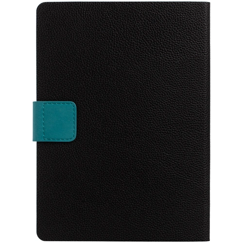 Ежедневник Boom, недатированный, черный с бирюзовым Ежедневник Boom, недатированный, черный с бирюзовым