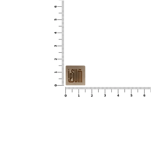 Квадратный шильдик на резинку Direct, матовый серебристый Квадратный шильдик на резинку Direct, матовый серебристый