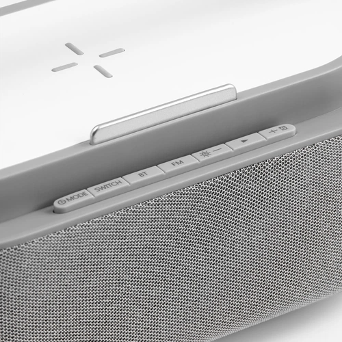 Колонка с часами и беспроводной зарядкой Veske ver.2, серая Колонка с часами и беспроводной зарядкой Veske ver.2, серая