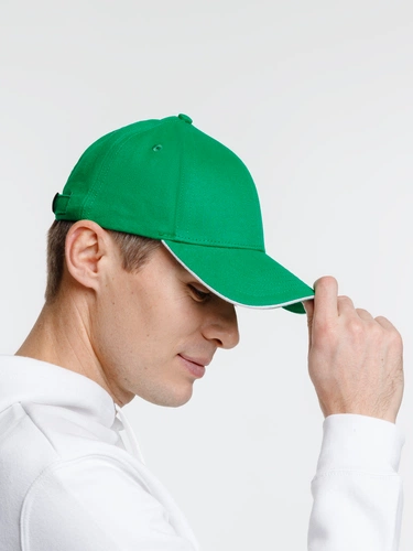 Бейсболка Spiker, зеленая с белым Бейсболка Spiker, зеленая с белым