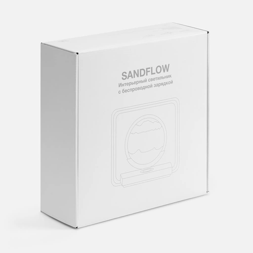 Интерьерный светильник с беспроводной зарядкой Sandflow, белый Интерьерный светильник с беспроводной зарядкой Sandflow, белый