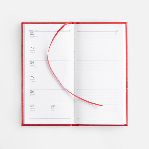 Еженедельник Baza, датированный, красный Еженедельник Baza, датированный, красный