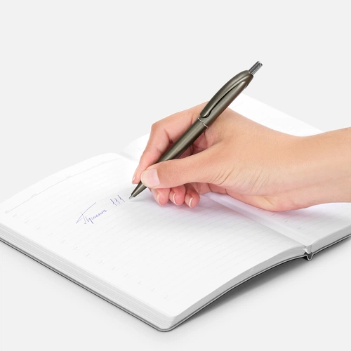 Ручка шариковая Bright Spark, серый металлик Ручка шариковая Bright Spark, серый металлик