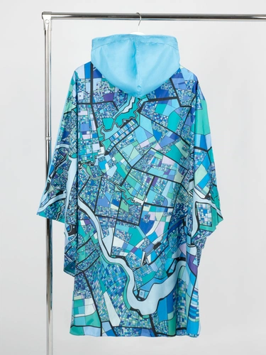 Дождевик-пончо AquaStop взрослый на заказ, разноцветный, единый размер Дождевик-пончо AquaStop взрослый на заказ, разноцветный, единый размер