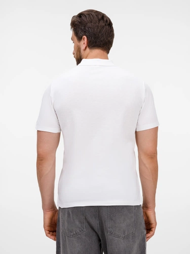 Рубашка поло унисекс Tervise, белая Рубашка поло унисекс Tervise, белая