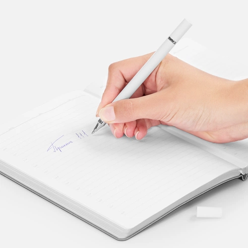 Ручка шариковая и вечный карандаш Diptych, белая Ручка шариковая и вечный карандаш Diptych, белая