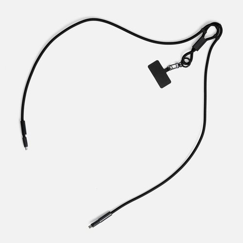 Кабель-ланьярд energyFlex Power Delivery 60 Вт, черный Кабель-ланьярд energyFlex Power Delivery 60 Вт, черный