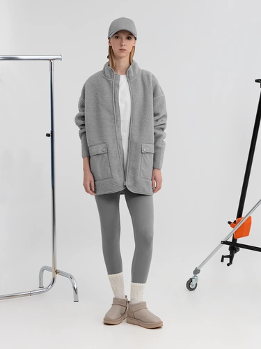 Куртка унисекс Oblako, светло-серая Куртка унисекс Oblako, светло-серая