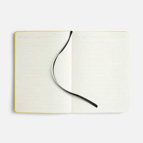 Ежедневник Doppio, недатированный, черный с желтым Ежедневник Doppio, недатированный, черный с желтым