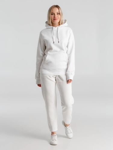 Толстовка с капюшоном унисекс King, белая Толстовка с капюшоном унисекс King, белая