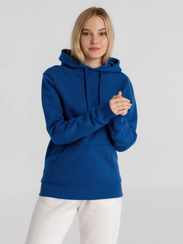 Толстовка с капюшоном унисекс King, ярко-синяя Толстовка с капюшоном унисекс King, ярко-синяя