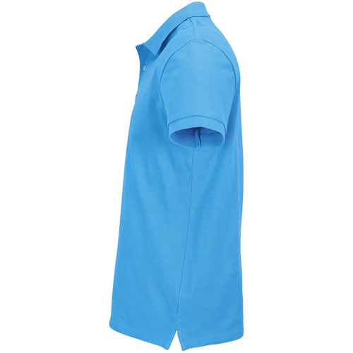Рубашка поло унисекс Pacific, ярко-бирюзовая Рубашка поло унисекс Pacific, ярко-бирюзовая