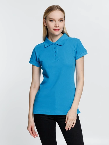 Рубашка поло женская Virma Premium Lady, бирюзовая Рубашка поло женская Virma Premium Lady, бирюзовая