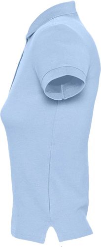 Рубашка поло женская People 210, голубая Рубашка поло женская People 210, голубая