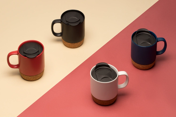 Кружка с пробковой подставкой Corky Walk, белая Кружка с пробковой подставкой Corky Walk, белая