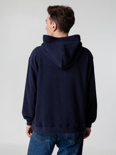 Худи флисовое унисекс Manakin, темно-синее Худи флисовое унисекс Manakin, темно-синее