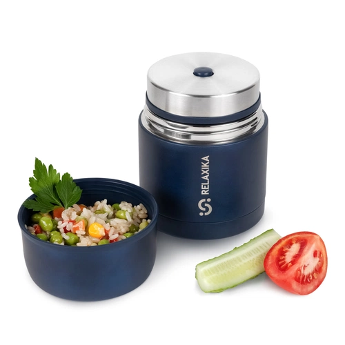Термос для еды Relaxika 500, темно-синий Термос для еды Relaxika 500, темно-синий