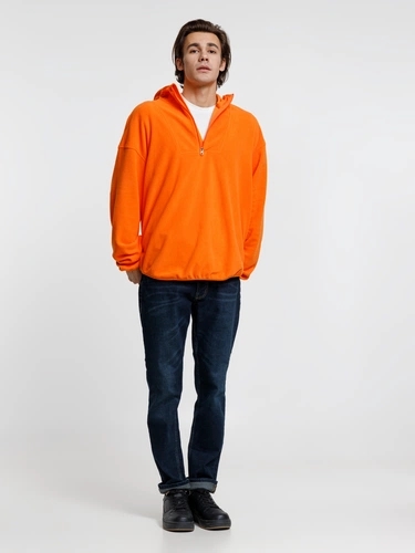 Анорак флисовый унисекс Fliska, оранжевый Анорак флисовый унисекс Fliska, оранжевый