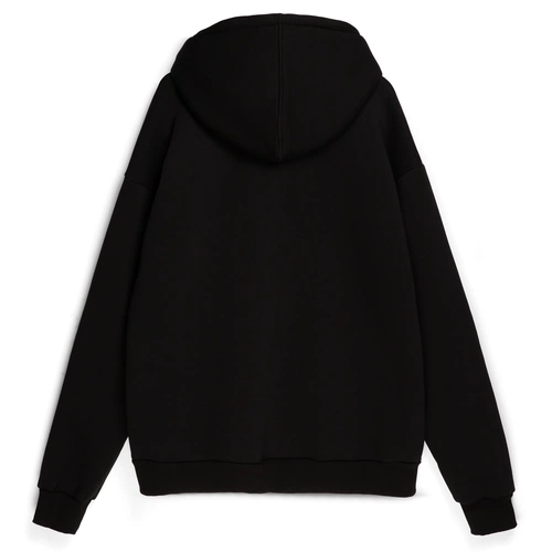 Толстовка унисекс оверсайз Zippy, черная Толстовка унисекс оверсайз Zippy, черная