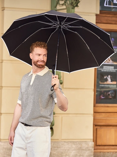 Складной зонт наоборот Savelight со светоотражающим кантом Складной зонт наоборот Savelight со светоотражающим кантом