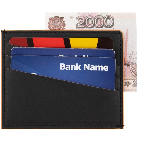 Картхолдер Multimo, черный с оранжевым Картхолдер Multimo, черный с оранжевым