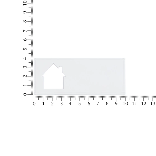 Лейбл из ПВХ с вырубкой «Дом», белый Лейбл из ПВХ с вырубкой «Дом», белый